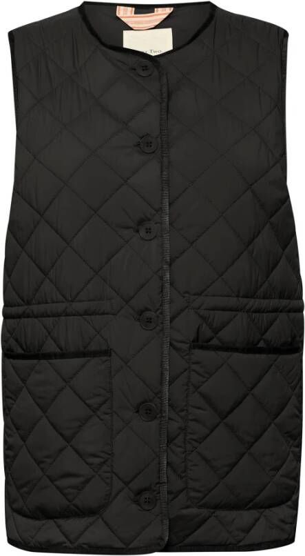 Part Two Gewatteerd Vest voor Moderne Vrouwen Zwart Dames