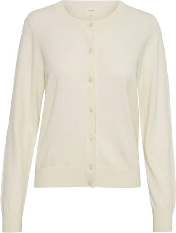 Part Two Gezellige en stijlvolle gestreepte gebreide vest Beige Dames