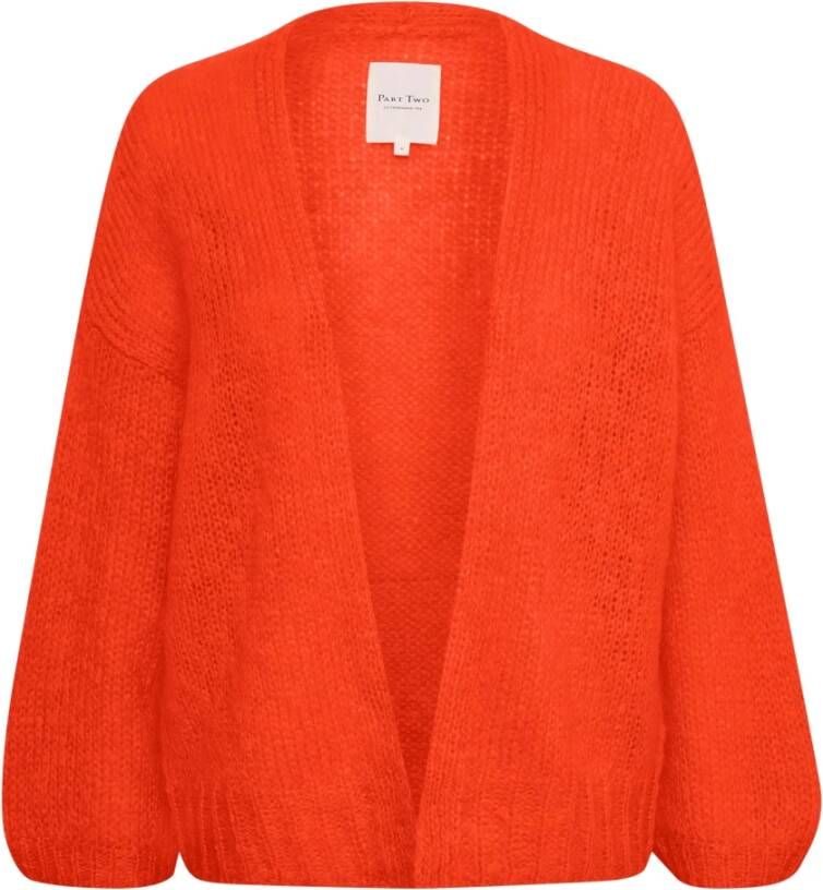 Part Two Gezellige Herfst Cardigan Rubicondo Rood Dames