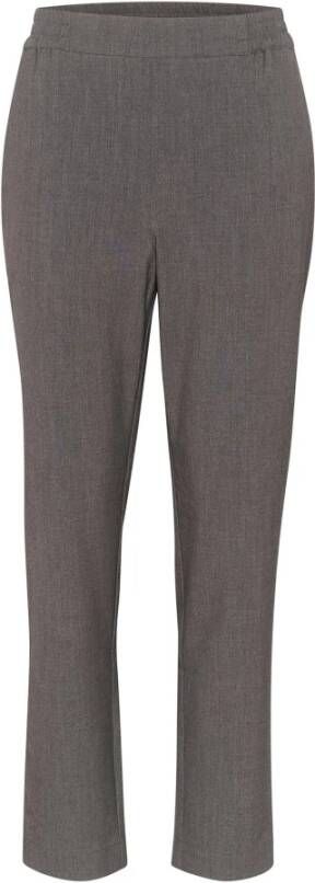Part Two Grijze Flanel Melange Broek Grijs Dames