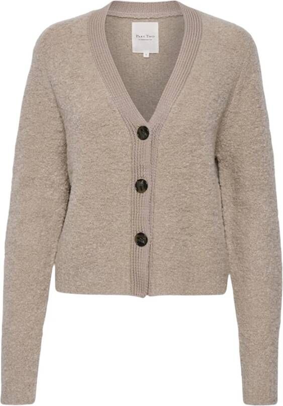 Part Two Grijze Gebreide Cardigan Grijs Dames