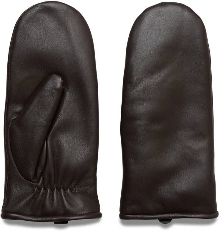 Part Two Chocolade Torte Leren Handschoenen Zwart Dames