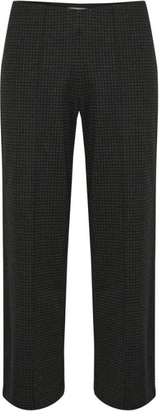 Part Two Ilisanpw PA Broek 30305656 Donkergrijs Ruit Grijs Dames