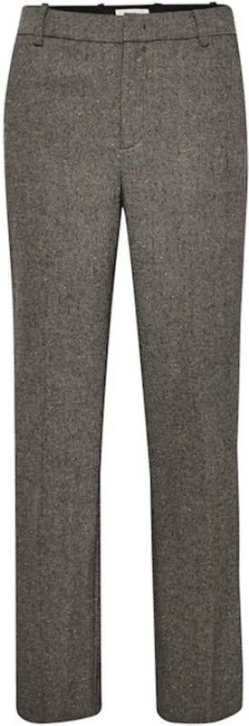 Part Two Klassieke zwarte tweed broek Grijs Dames