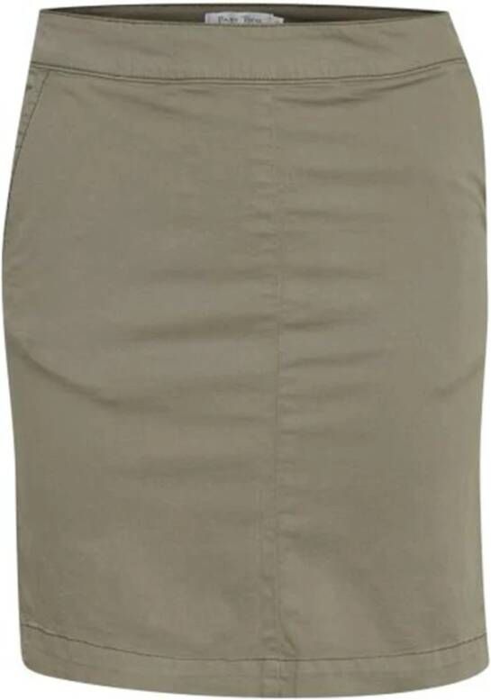 Part Two Korte Khaki Pencilrok Groen Dames