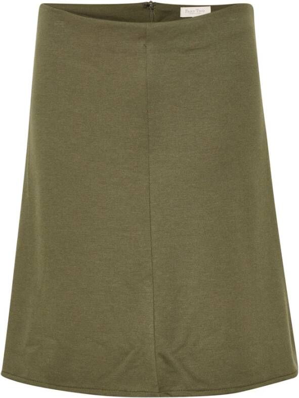 Part Two Korte Rok Stijlvol en Comfortabel Green Dames