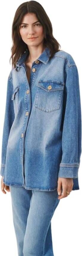 Part Two Lichtblauwe Denim Blouse voor Dames Blauw Dames