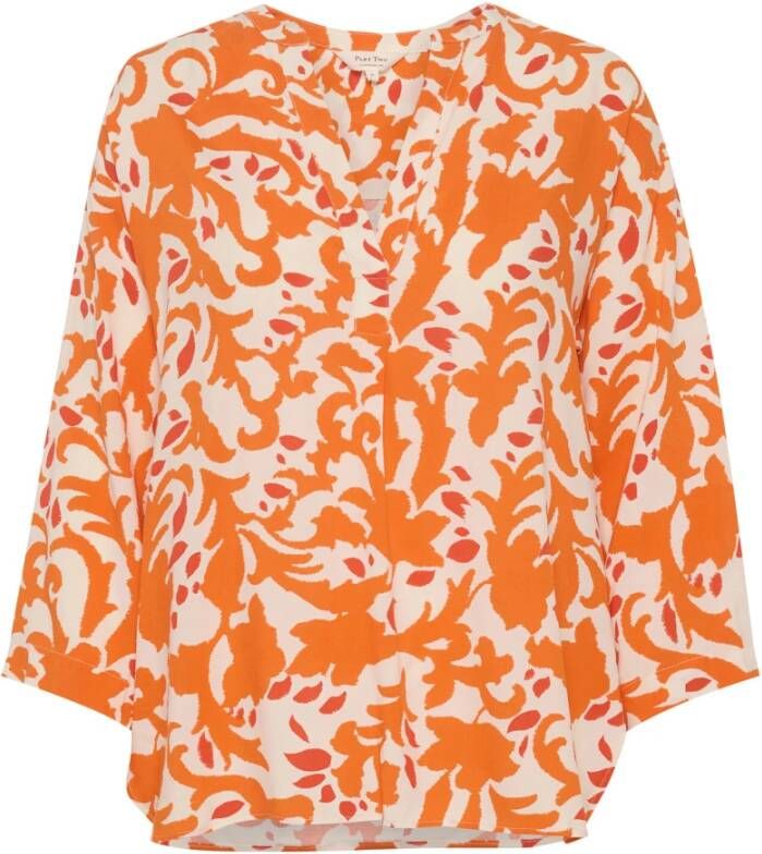 Part Two Mandarin Orange Ornament Blouse Oranje Dames