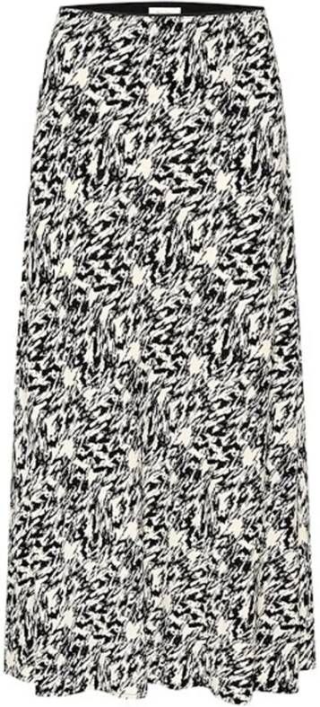 Part Two Maxi Rok met Zwart Textuurprint Meerkleurig Dames