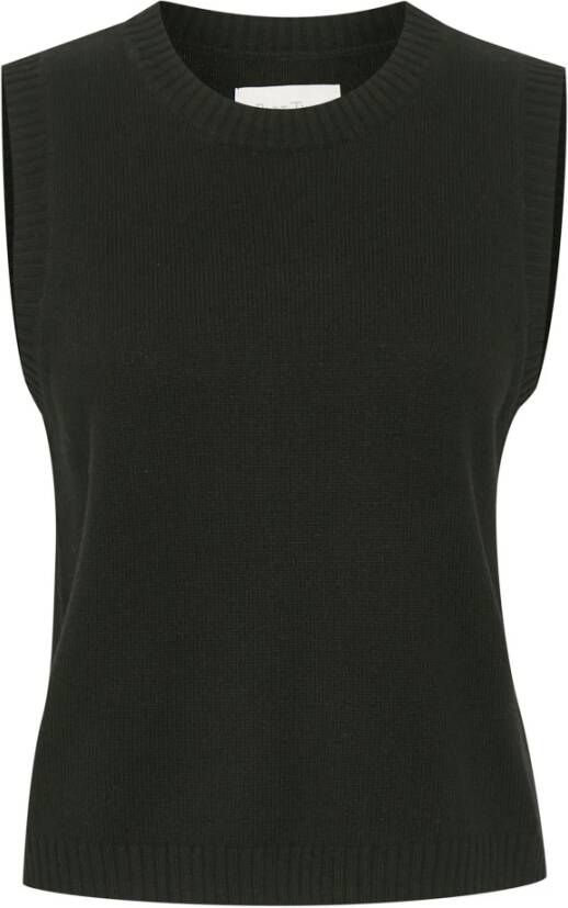 Part Two Mouwloze Gebreide Kleding KeyjaPW Waistcoat Zwart Dames