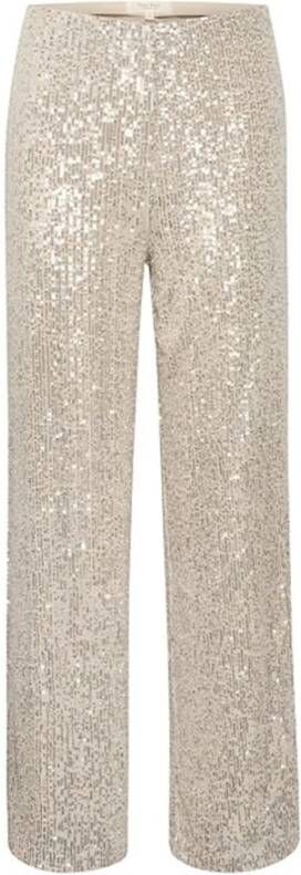 Part Two Straight Trousers Grijs Dames
