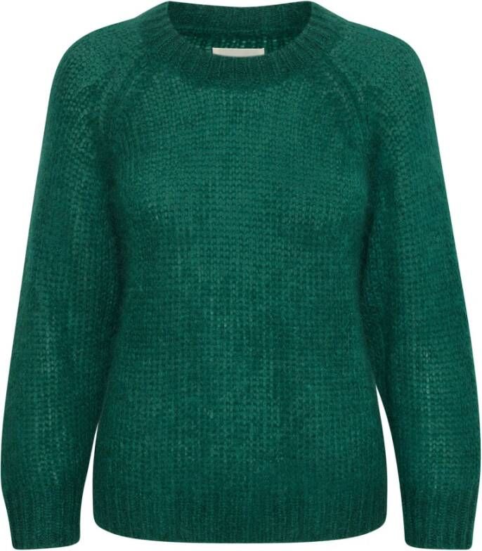 Part Two Ronde Hals Gebreide Kleding Groen Dames
