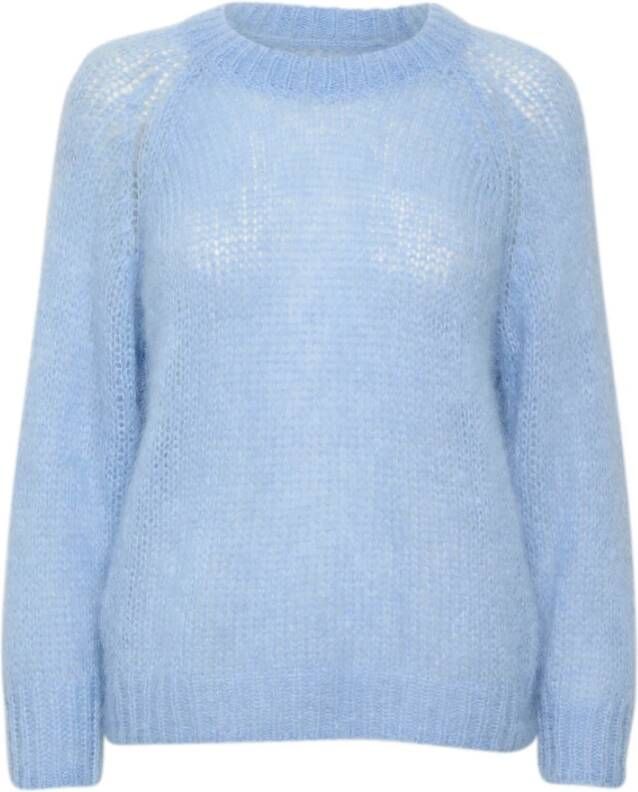 Part Two Ronde Hals Gebreide Trui Rhonapw Pu Knit 30307143 Placid Blue Blauw Dames