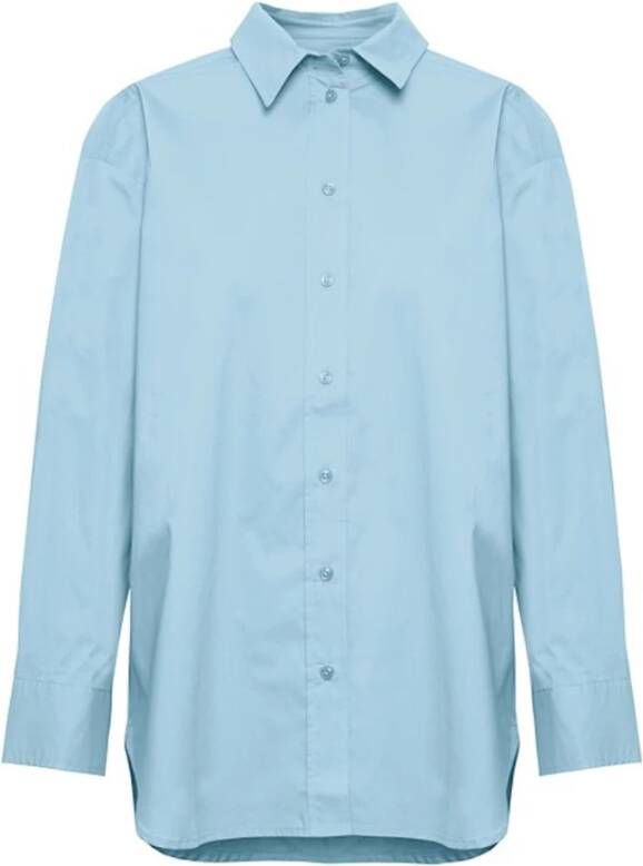 Part Two Klassieke Crystal Blue Overhemdblouse Blauw Dames
