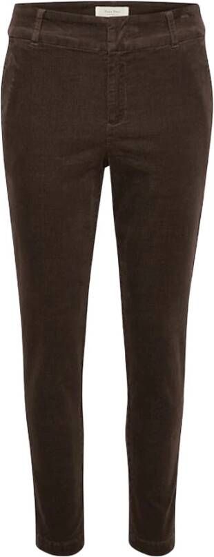 Part Two Klassieke Kwaliteitsbroek met Zakken Brown Dames