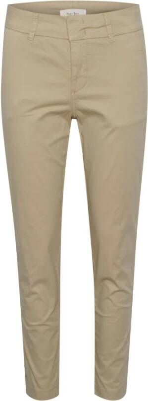 Part Two Slim-fit broek Beige Dames