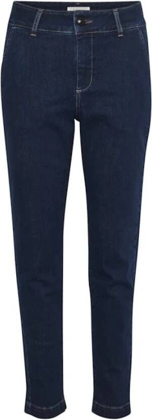 Part Two Slim-Fit Donkerblauwe Jeans Blauw Dames