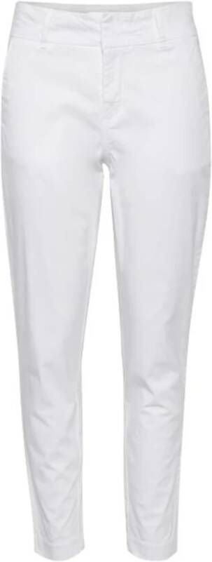 Part Two Slim-fit katoenen broek voor vrouwen White Dames