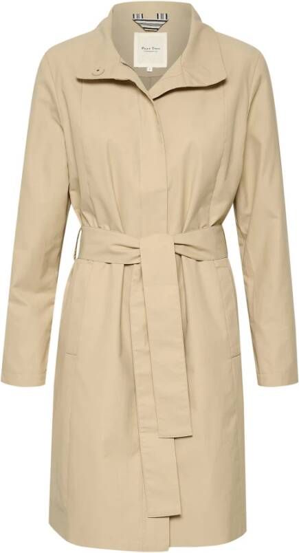 Part Two Stijlvolle Safari-jas met riem Beige Dames