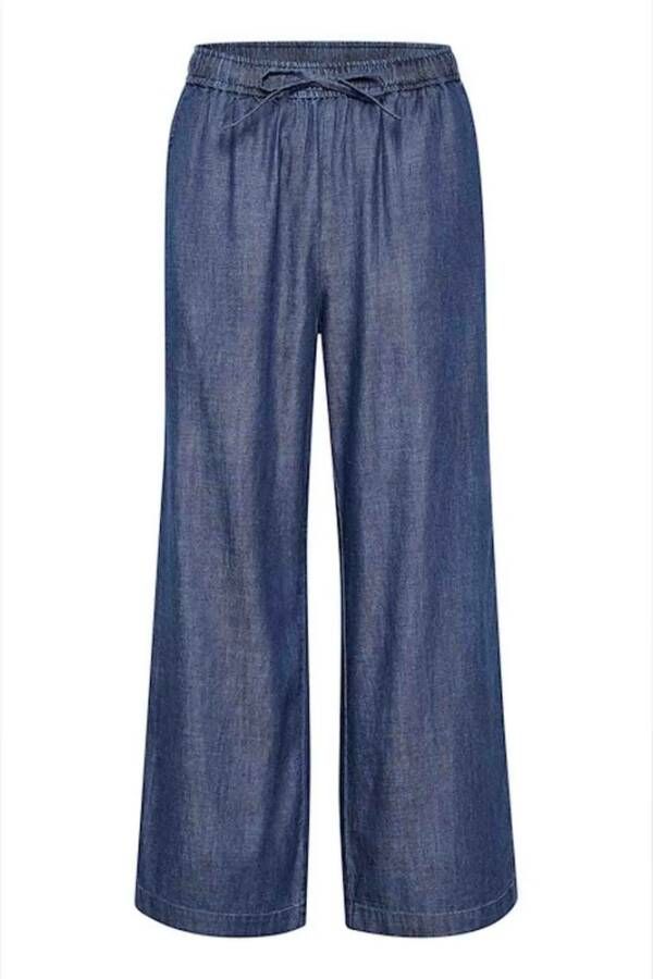 Part Two Stijlvolle Wijde Broek voor Vrouwen Blauw Dames