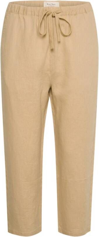 Part Two Straight Trousers Beige Dames