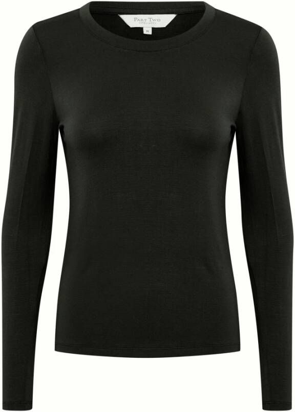 Part Two Eenvoudig en stijlvol T-shirt in Whitecap Gray Black Dames