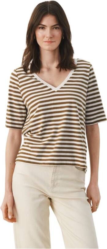 Part Two Capers Stripe Dames T-shirt Multicolor Dames