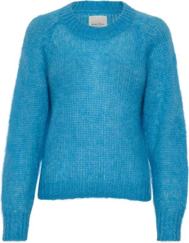 Part Two Truien met ronde hals Blauw Dames