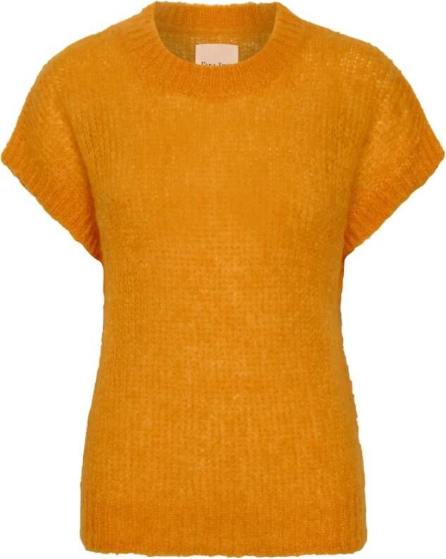 Part Two Truien met ronde hals Oranje Dames