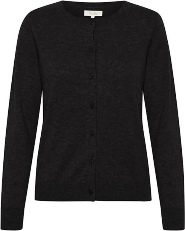 Part Two Klassieke Gebreide Vest Zwart Black Dames