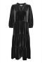 Part Two Dagelijkse Velvet Midi Jurk Zwart Dames - Thumbnail 2