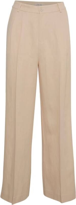 Part Two Wide Trousers Beige Dames