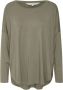 Part Two Wijdvallende Longsleeve Top Grijs Dames - Thumbnail 1