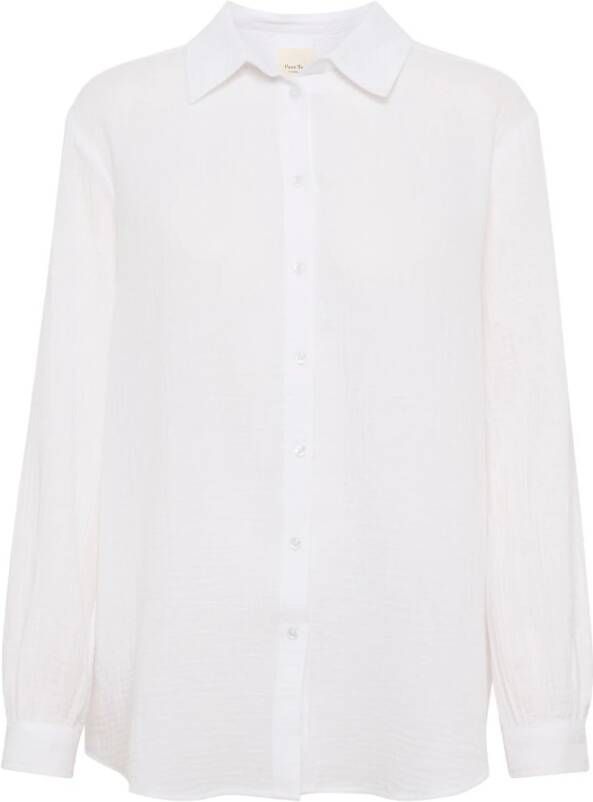 Part Two Witte Blouse met Lange Mouwen White Dames