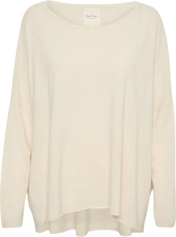 Part Two Zachte en Luxe Gebreide Trui Tilapw Pu Strik 30308112 Whitecap Gray Beige Dames