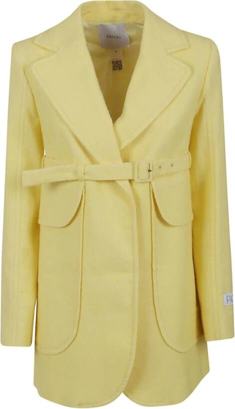 Patou Belted Coats Geel Dames