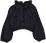 Patou Stijlvolle Faille Top van Polyester Black Dames - Thumbnail 3