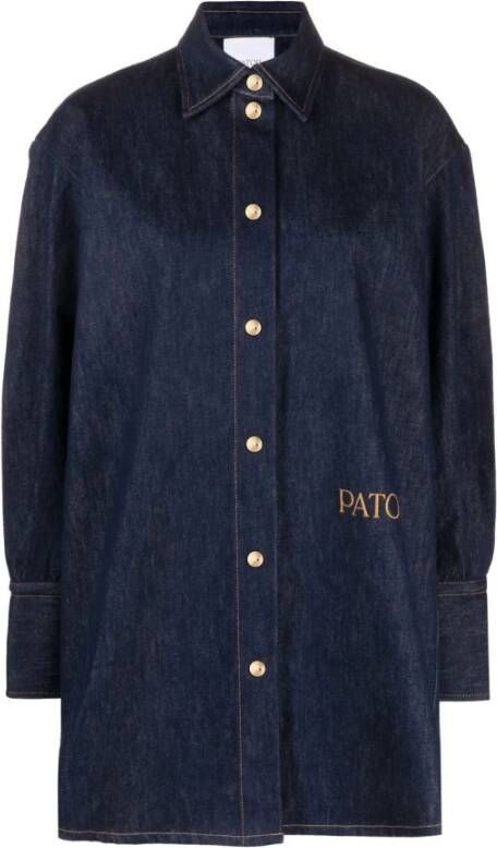 Patou Denim Shirts Blauw Dames