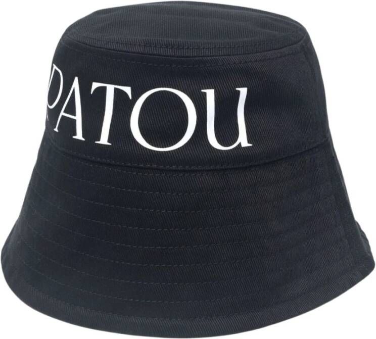 Patou Zwarte Katoenen Bucket Hat Black Dames