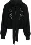 Patou Zwarte Logo-Geborduurde Katoenen Hoodie Zwart Dames - Thumbnail 1