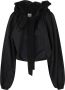 Patou Stijlvolle Faille Top van Polyester Black Dames - Thumbnail 1