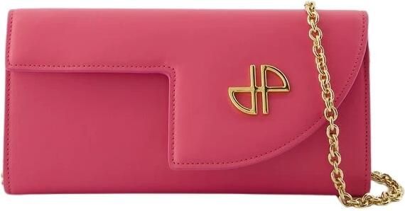 Patou Hobo bags Wallet On Chain Leather Pink in roze