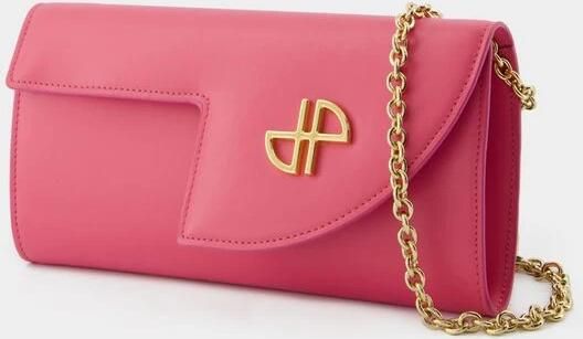 Patou Hobo bags Wallet On Chain Leather Pink in roze - Foto 4