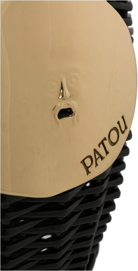 Patou Bucket bags Woven Straw Bucket Bag – Black in zwart - Foto 6