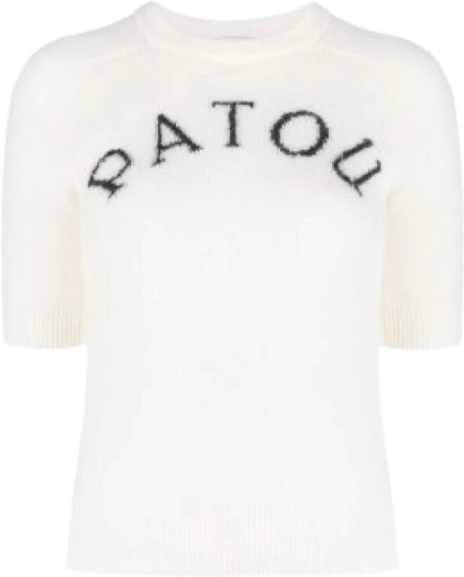 Patou Round-neck Knitwear White Dames