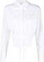 Patou Witte Crop Cut-Out Shirt White Dames - Thumbnail 1