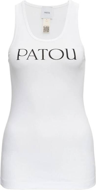 Patou Tanktop met logo -print Wit Dames