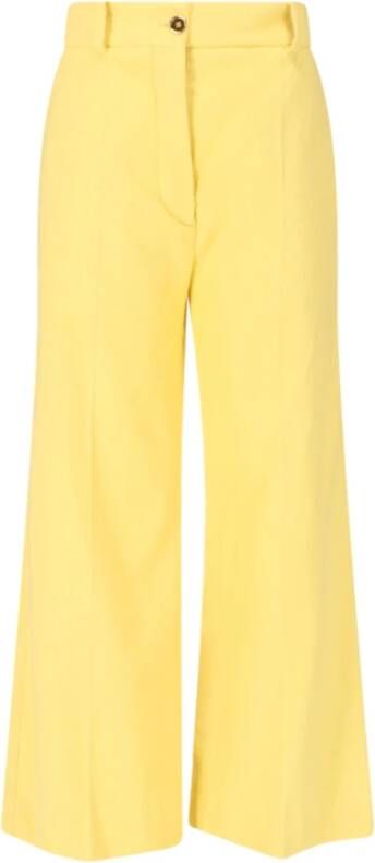 Patou Wide Trousers Yellow Dames