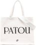Patou Witte Biologisch Katoenen Logo Print Tote Tas White Dames - Thumbnail 1