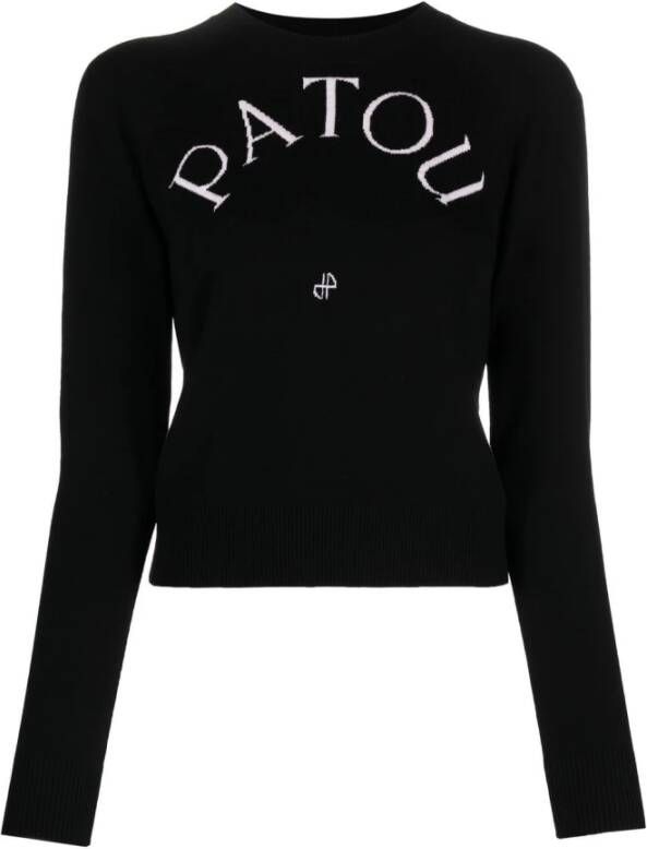 Patou Zwarte Sweatshirts voor Dames Aw23 Zwart Dames